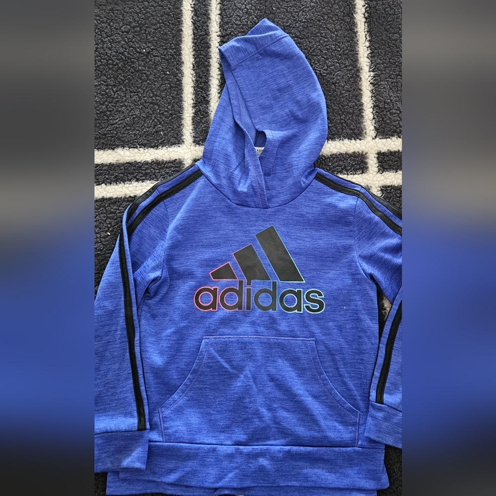 Adidas Girls Vibrant Blue Hoodie